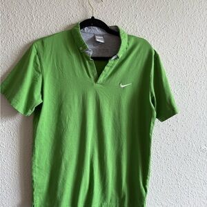 Nike Men's Green Polo Shirt Size L